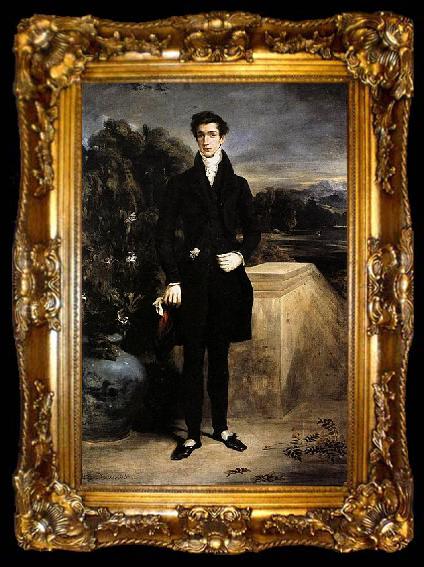 framed  Eugene Delacroix Portrat des Baron Schwiter, ta009-2